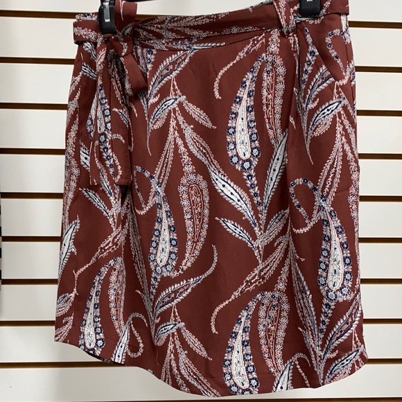 LOFT SKIRT Brown Floral Pattern (Small) - Picture 1 of 7